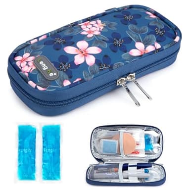 YOUSHARES Insulin Cooler Travel Case - TSA Approved for Ozempic, for Mounjaro Injection Pen, Diabetic Medication Cooling Bag for Zepbound, Refrigerated Diabetes Storage Kit with 2 Ice Pack