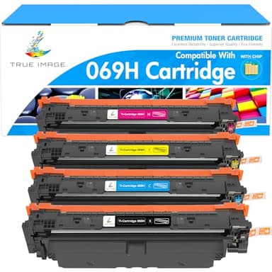 069H 069 Toner Cartridge Set MF753Cdw MF750C Replacement for Canon MF753Cdw 069 069H Toner Cartridges for Canon Color ImageCLASS LBP674C Series MF751Cdw LBP674Cdw M753 M751 Printer Ink B/C/Y/M 4 Pack