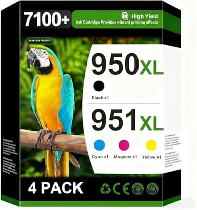 Gagalay 950XL 951XL Ink Cartridges Compatible for HP 950 951 Ink Cartridges Combo Pack Use for HP OfficeJet Pro 8600 8610 8615 8620 8100 8630 8660 8640 276DW 251DW, 4 Pack Black Cyan Magenta Yellow
