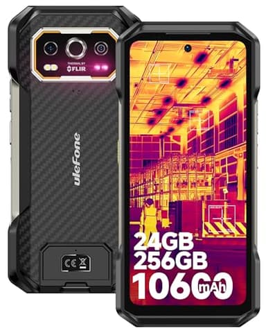 Ulefone Armor 27T 4G Rugged Phone, Thermal Imaging 64MP+50MP Camera, 24GB+256GB MTK Helio G99, 10600mAh(33W), 30W Wireless Charging, 6.78" FHD+ 120Hz Corning Gorilla Screen, IP68/69K, Android 15