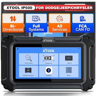XTOOL IP500 for Jeep OBD2 Scanner, Full Systems Bi-Directional Scan Tool for Jeep/Dodge/Chrysler, with FCA AutoAuth, OBD2 Scanner Diagnostic Tool with All Reset -(Injector/EPB/ABS/BMS),Lifetime Update