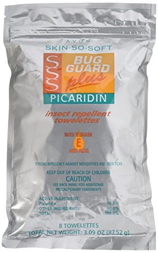 Avon Skin So Soft Bug Guard Plus Picaridin Insect Repellent Wipes (8 Count) – DEET-Free Bug & Mosquito Repellent for Travel – Protects Against Deer Ticks, Gnats, No-Seeums, Sand Flies & Biting Midges