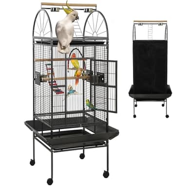 Sinopet 69-inch Large Bird Cages for Parrots,Large Parrot Cages for Large Birds, Flight Cage for Birds,Large Parakeet Cage with Birdcage Cover for African Grey,Quaker,Cockatiel,Green Cheek Conure
