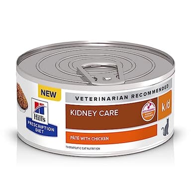 Hill's Prescription Diet k/d Kidney Care Wet Cat Food, Chicken, 5.5 oz. Cans, 24-Pack