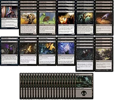 Tier 1 Mono Black Control Pauper Deck - Custom Built - Magic The Gathering - MTG - 60 Card
