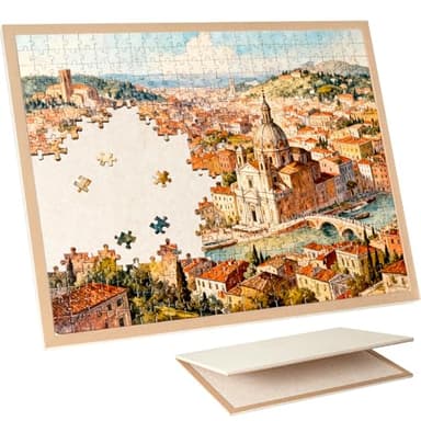 Piecevana Jigsaw Puzzle Board for 1000 Pieces, Foldable Puzzle Board, 31.5" x 24" Felt Display Board