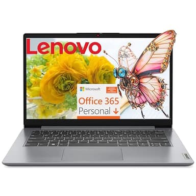 Lenovo Laptop Computer 2026 Edition for Students Daily Study, 1-Year Microsoft 365 Subscription, 14", 4GB RAM, 128GB eMMC, Lightweight Design, All-Day Battery Life & Fast Charging, Windows 11 Home