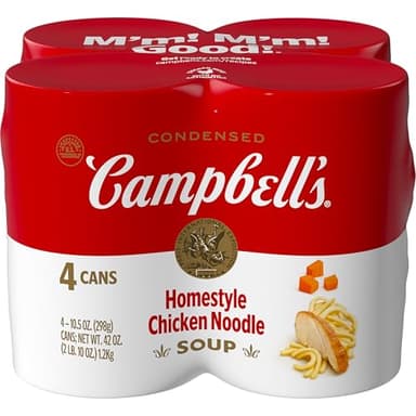 Campbell's Condensed Homestyle Chicken Noodle Soup, 10.5 Ounce Can (Pack of 4)