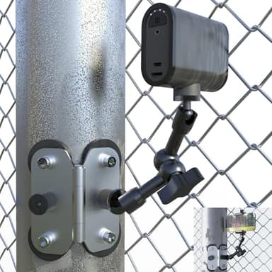 Magnetic Fence Mount for Mevo Start, GoPro, iPhone and Action Cameras - Two 1/4" Mount Points, Camera Magnet Holder for Game Changer at Baseball Field