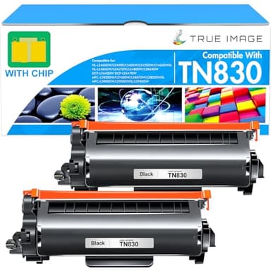 TN830 Toner for Brother Printer HL-L2460DW MFC-L2820DW DCP-L2640DW Replacement for Brother TN830XL TN-830 TN830 XL/V/R TN 830 XL Toner Cartridge with HL-L2405W HL-L2420DW Printer High Yield (2 Black)