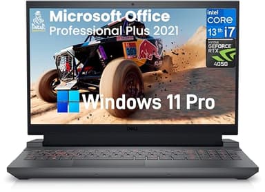 Dell G15 5530 Gaming Laptop - 15.6" FHD 120HZ Display, Intel 14-Core i7-13650HX, NVIDIA GeForce RTX 4060, 16GB DDR5, 1TB SSD, WiFi, Backlit Keyboard, Windows 11 Pro & Microsoft Office Lifetime License