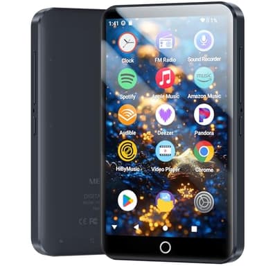 MP3 Player with Bluetooth and WiFi, MECHEN Android 13 OS MP3 & MP4 Players with 4" Touchscreen and Speaker,Music Players with Spotify,Pandora, Audible, Amazon Music, Play Store