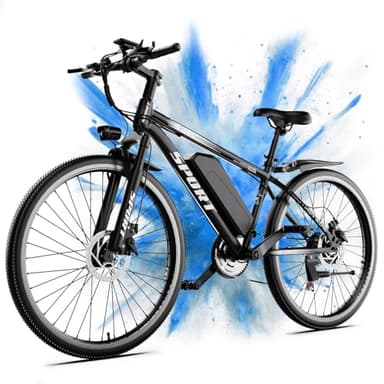 Misodo Electric Bike for Adults, 1500W Peak Mountain Ebike with 28 MPH, 65 Miles Range, 7 Speeds, 48V 10Ah Removable Battery 26" Ebike for Commute