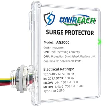 AG3000 HVAC Surge Protector 120/240V, House Surge Protectors, AC Surge Protector, Whole House Surge Protective Device for Mini Split, TPMOV Technology, Watertight Enclosure, 5 Year Warranty