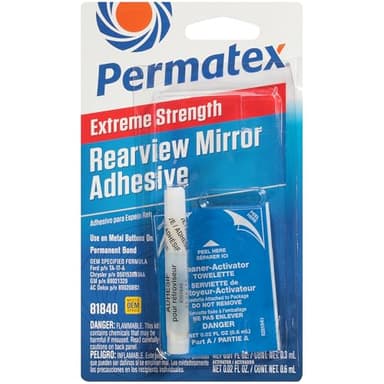Permatex 81840 Extreme Rearview Mirror Profressional Strength Adhesive Kit, single unit