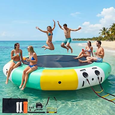 COOLWAVE Water Trampoline for Lake (15FT Yellow)