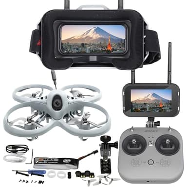 Tinyhawk Lite FPV Drone with Camera RTF Kit With FPV Goggles and Remote Control for Beginners Ready To Fly Set with ERLS RunCam Nano 3 VTX 25mW 100mW 400mW Super Light 37g 75mm 750mAh