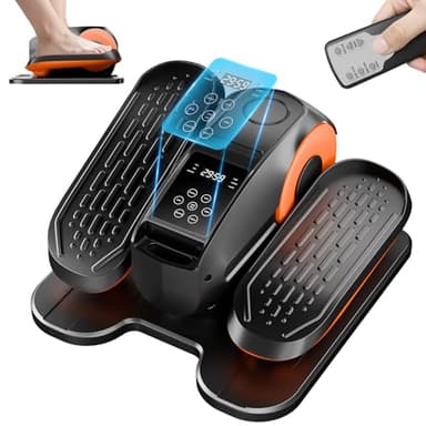 DamKee Under Desk Oval Exercise Machine Electric Oval Leg Exerciser Seen on TV 12 Speed Foot Exerciser for Seniors Portable Mini Seat Pedal Exerciser for Home Office (Oval)