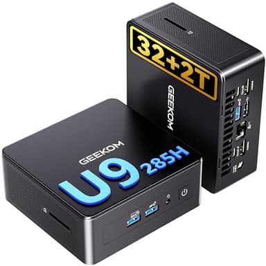 GEEKOM IT15, The Most Powerful AI Mini PC with Intel Ultra 9 285H(15th Gen) 99 Tops | 32GB DDR5, 2TB SSD | Arc 140T GPU | WiFi 7, 8K Quad Display, Win11 Pro, Video Editing, Coding, and Multitasking