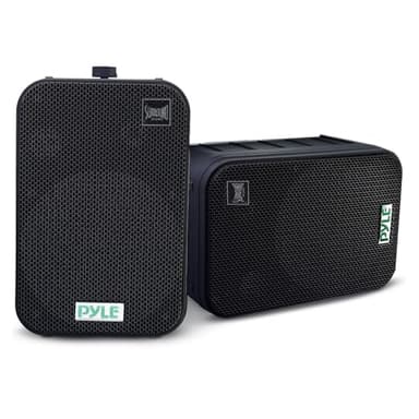 Dual Waterproof Outdoor -Speaker System - 6.5 Inch Pair of Weatherproof Wall / Ceiling Mounted -Speakers Heavy Duty Universal Mount - Use in the Pool, Patio, Indoor - Pyle PDWR50B (Black)