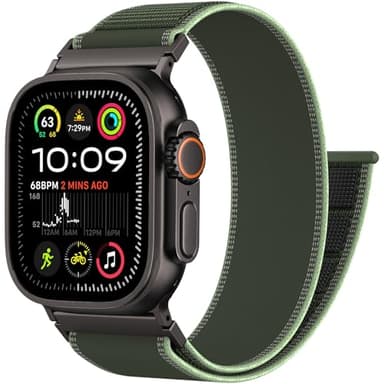 Trail Loop Nylon Sport Band Compatible with Apple Watch Ultra 3 2 Band for Men 49mm 46mm 45mm 44mm 42mm, Rugged Breathable Sport Adjustable Strap for iwatch bands Series 11/10/9/8/7/6/5/4, SE 3 2 1