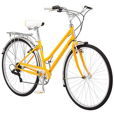 Schwinn Wayfarer Hybrid Bike, 700c Mens and Womens Bike, 7-Speed Hybrid Bicycle, Retro Steel Frame, Front and Rear Linear Pull Brakes, Fenders, Cargo Space, Adult Bicycle