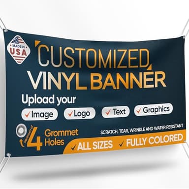 Miracle Prints Custom Banners – Personalized Vinyl Signs for Business, Birthdays & Events, Fully Colored Customized Backdrop – Vibrant Print & Any Sizes