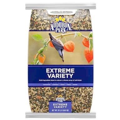Audubon Park Extreme Variety Wild Bird Seed for Outside Feeders, 15-lb. Bag