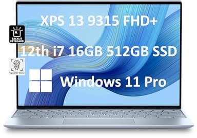 Dell XPS 13 9315 13.4" Touch 16GB 512GB SSD Core™ i7-1250U 1.1GHz WIN11P, Sky (Renewed)