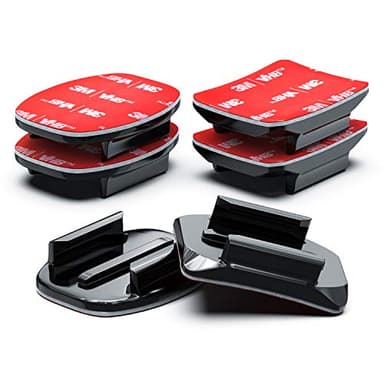 Sametop Helmet Adhesive Sticky Mounts Curved Attachment Flat 3M Mount Compatible with GoPro Hero 13 12 11 10 Max 9 8 7 6 5 4 Session DJI Osmo Action Cameras (6 Packs)