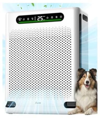 FreAire Air Purifiers for Home Large Room Up to 2600 Ft², HEPA Air Purifier with Washable Filter & Air Quality Display, Powerful Turbo Mode Air Cleaner for Pet Hair Odors Smoke Dust, HAP605