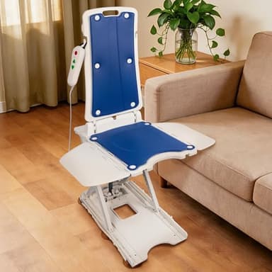 Electric Chair Lift - Floor Lift for Elderly Falls, IPX8 Waterproof Bath Lift, Support Up to 308 LBS, Chair Lift Assist Devices for Seniors, Suitable for Bathtub, Bathroom, Bedroom, Living Room