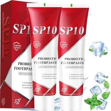 2PC SP-10 Probiotic Whitening Toothpaste – Fresh Breath, Deep Cleaning, Stain Removal– Natural Formula