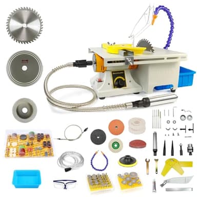 750W Lapidary Rock Saw for Jewelry & Gemstone Cutting, 110V Lapidary Equipment Mini Table Saw for Jade Agate Wood Crafting, Wet Cutting & Polishing Machine for DIY Artisans