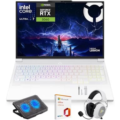 Lenovo Legion 7i 16" Gaming Laptop, WQXGA 165Hz OLED Display, Intel Core Ultra 7 255HX, NVIDIA GeForce RTX 5060, 32GB RAM, 1TB SSD, Wi-Fi 7, RGB Backlit, Win 11, w/Mytrix Accessory Lifetime Office