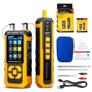 NOYAFA NF-8518 Network Cable Tester with Optical Power Meter, Ethernet Cable Tester, CAT6 Cable Tracker, VFL PoE QC Port Flicker, Length Testing, Fiber Optic Fault Locator, Telephone Line Tracker