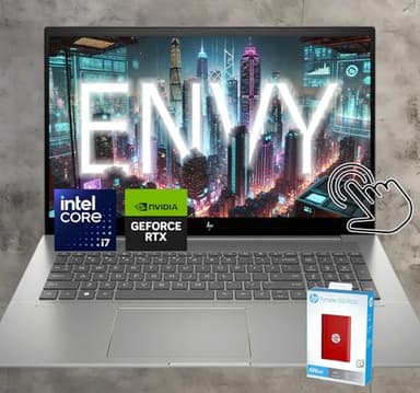 HP Envy 17.3 FHD Touch Laptop | Intel Core i7-1355U | NVIDIA GeForce RTX 3050 | 32GB RAM | 2.5TB SSD (2TB PCIe SSD withHP P500 512GB Portable SSD) | Backlit KB | B&O Audio | WiFi 6 | Win 11 Pro