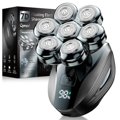 Head Shavers for Bald Men: Upgraded Detachable Head Shaver - IPX7 Waterproof Wet or Dry Electric Razor for Men - 7D LED Display Rechargeable Shaving Grooming Kit with Type-C, Valentine's Day Gifts