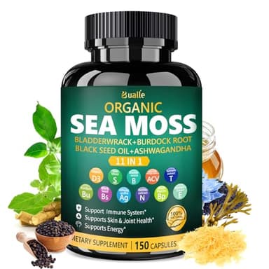 Bualle Organic Sea Moss Capsules with Sea Moss