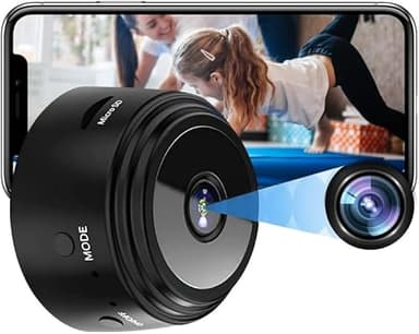 Spy Hidden Camera with Audio/Video. 1080P HD WiFi Camera - Mini Nanny Cam with Night Vision & Motion Detection - Wireless Cameras for Home, Car, Baby & Pet Monitoring-A9