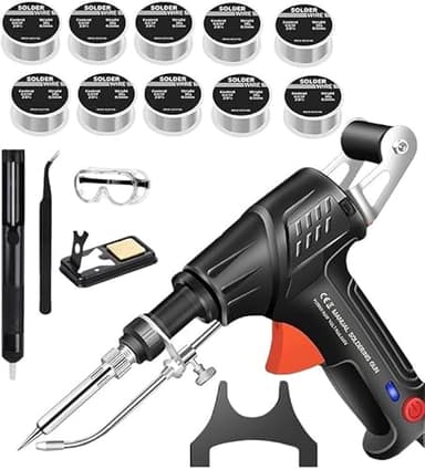 Electronic Beginner Welding Toolkit, Three In One Laser Welding Machine, 110v, Suitable For Electronic And Electrical Maintenance And Diy, Comes With Welding Wire And Goggles As Gifts。 (Black)