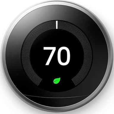 Google Nest Learning Thermostat - 3rd Gen - Programmable Smart Thermostat for Home - Compatible with Alexa (Stainless Steel)