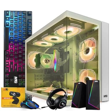 MTG Khuno Gaming Tower PC-Intel Core i7 8th Gen, RTX 3060 12GB 192bits, 16GB RGB ARGB Ram, 1TB Nvme, 4TB HDD, Gamer Bundle Combo Webcam, Windows 11 Pro
