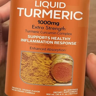 QNL Liquid Turmeric 1000 mg Extra Strength Curcumin Complex with Black Pepper Extract, 95% Curcuminoids, Tropical Orange Flavor, Vegetarian, Non-GMO, Gluten-Free, 30.4 fl oz, 60 Servings