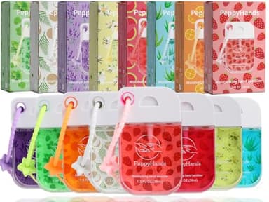 8 Pack Hand Sanitizer Spray, Spray Hand Sanitizer Travel Size With Keychain, Scented Pocket Cute Mini Pocket for Kids School Gifts for Women, Teen, Girl, 10.8 FL. OZ. 8 Scents.