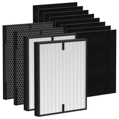 12 Pack 3000 Air Replacement Filter, Compatible with Air Doctor 3000, 3000M, 3000Pro Air Puri-fier, 2 High-Performance Filters + 2 Activated Carbon Filters + 8 Pre-Filter