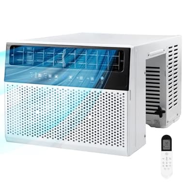 Electactic U-shaped Window Air Unit, Window Air Conditioner Cools Up 450 Sq.ft, Saddle Air Conditioner Window Unit with Full Window View, Low Noise, Cool/Dry/Fan Modes,Off-White, 10000BTU Upgrade