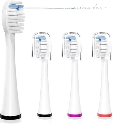 Replacement Heads for WaterPik Sonic Fusion SF-01/SF-02/SF-03/SF-04,Replacement Brush Heads Compatible with WaterPik Sonic Fusion 2.0 Flossing Toothbrush with Cover