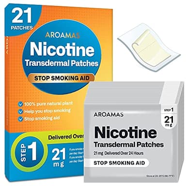 Nicotine Patches to Help Quit Smoking, Stop Smoking - Delivered Over 24 Hours Nicotine Transdermal System to Stop Smoking Aids That Work (Stop Smoking 21mg [Step 1])