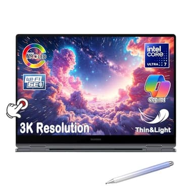 Samsung Galaxy Book4 Pro 360 2-in-1 Laptop, 16" 3K AMOLED Touchscreen, Intel Core Ultra 7 155H, 120Hz, 21H Battery, AI Power with Copilot, w/Pen (16GB RAM | 1TB PCIe SSD)